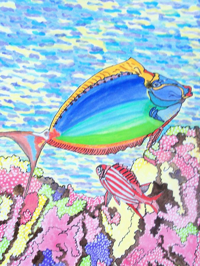 Coral reef Painting by Connie Valasco