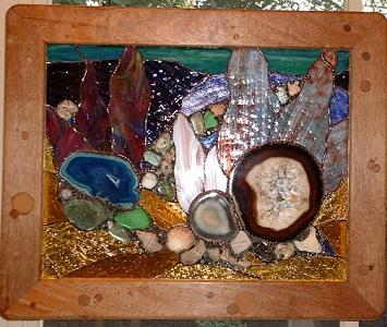 Reef Glass Art - Coral Reef IV by Ladonna Idell Reef Glass Art - Coral Reef IV by Ladonna Idell