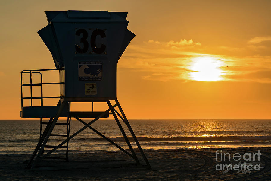 Coranado Beach Sunset Photograph by Jeffrey Stone