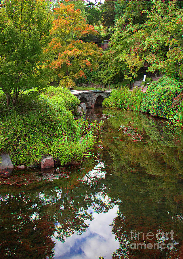 Corbel Arch Bridge Japanese Garden Maymont II Photograph by Karen Jorstad