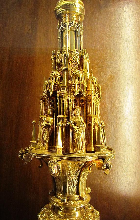 Cordoba Antique Gold Miniature Cathedral Statue Spain Photograph by John Shiron