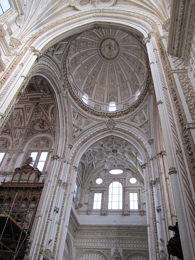 Cordoba Cathedral Ancient Ornate Ceiling II Spain Photograph by John Shiron