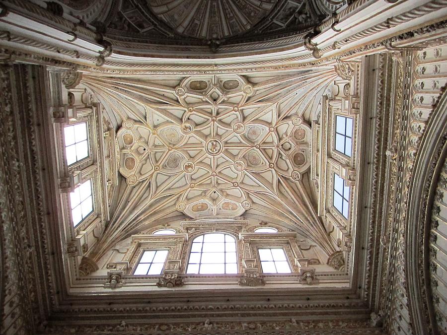 Cordoba Cathedral Ancient Ornate Ceiling III Spain Photograph by John Shiron