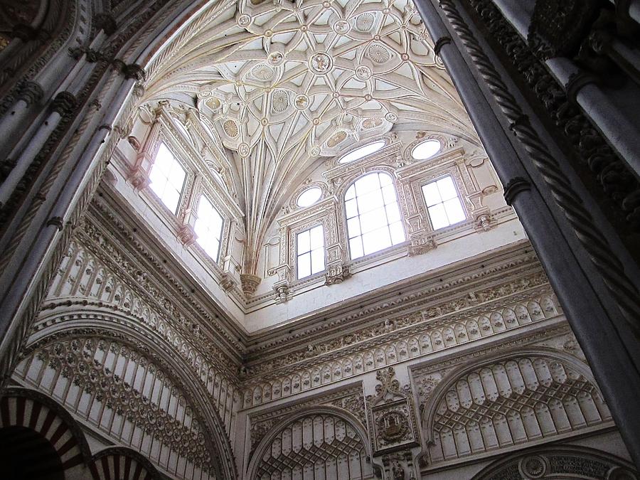 Cordoba Cathedral Ancient Ornate Ceiling IV Spain Photograph by John Shiron