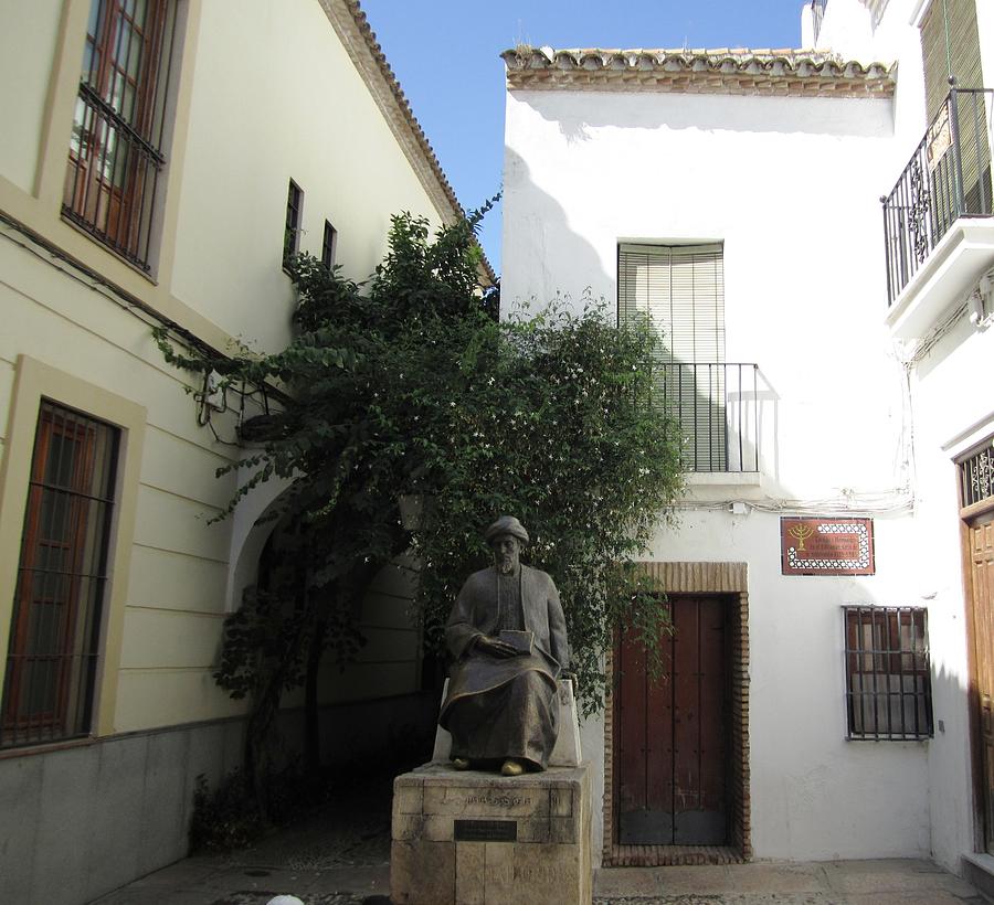 Cordoba Maimonides Statue or Moses ben Maimon aka Rambam Jewish Quarter Spain Photograph by John Shiron