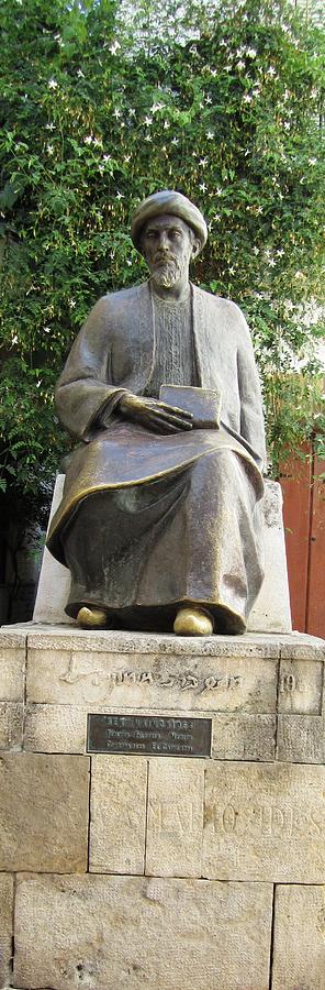 Cordoba Maimonides Statue or Moses ben Maimon aka Rambam Jewish Quarter VI Spain Photograph by John Shiron