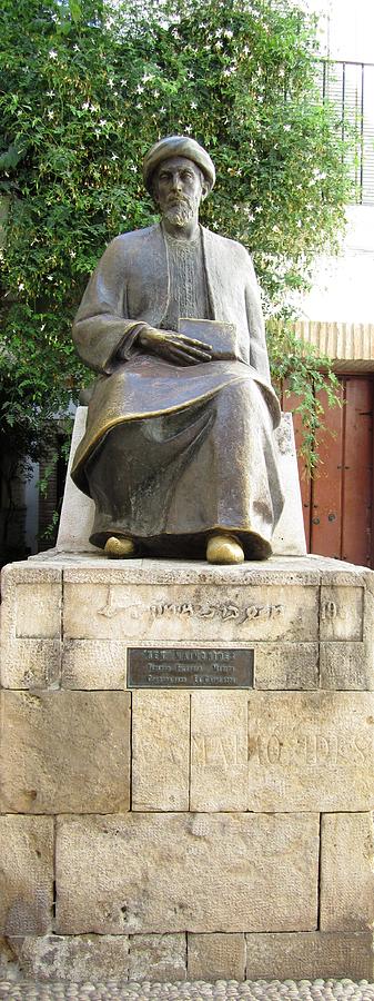 Cordoba Maimonides Statue or Moses ben Maimon aka Rambam Jewish Quarter XIV Spain Photograph by John Shiron
