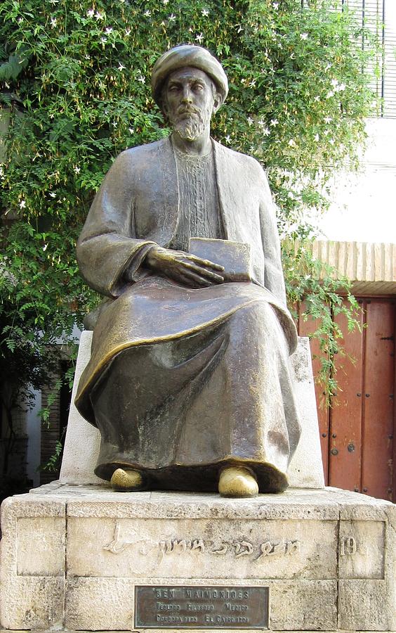 Cordoba Maimonides Statue or Moses ben Maimon aka Rambam Jewish Quarter XVI Spain Photograph by John Shiron