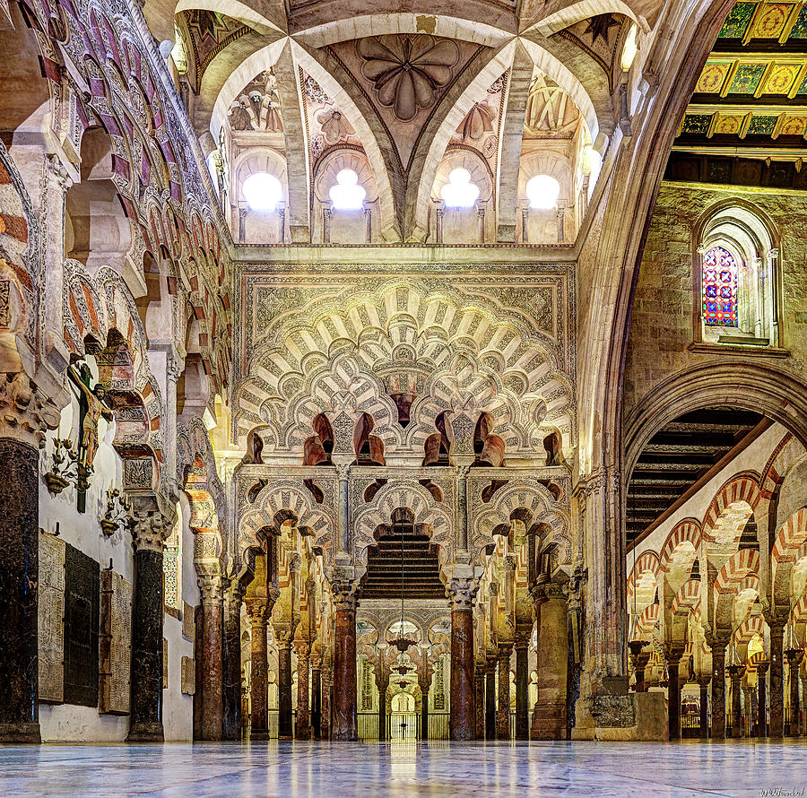 Cordoba Mosque Arches Wide Photograph by Weston Westmoreland