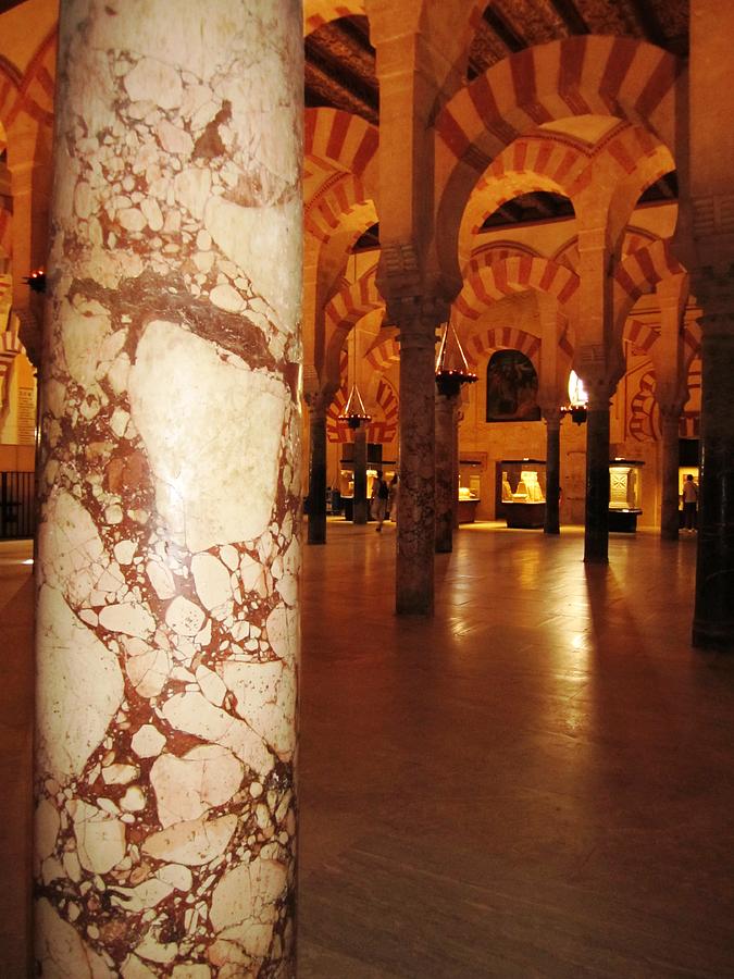 Cordoba Mosque Columns VII Andalusia Spain Photograph by John Shiron