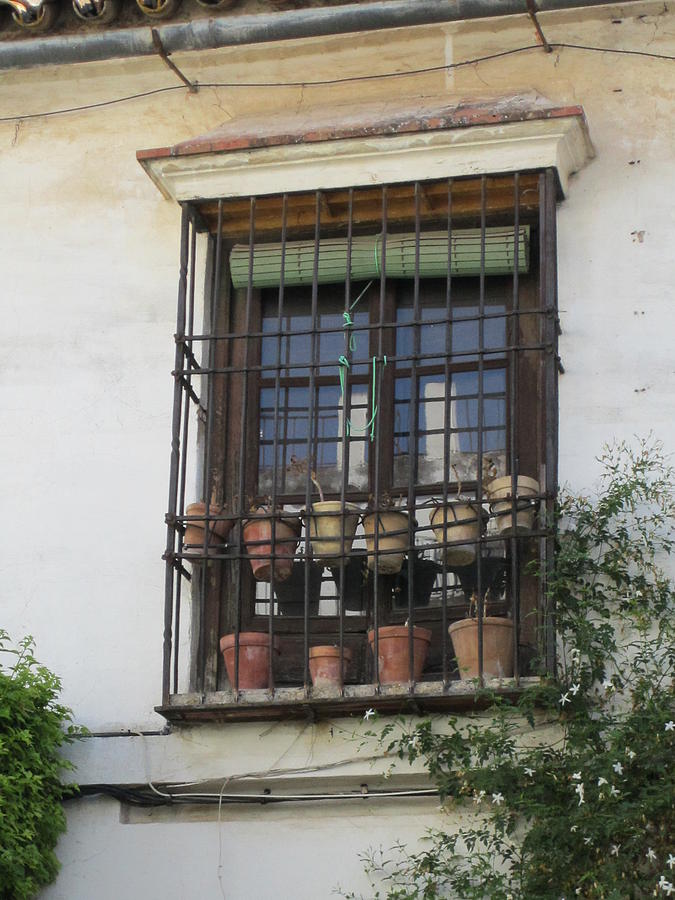 Cordoba Pots in the Window Spain Photograph by John Shiron