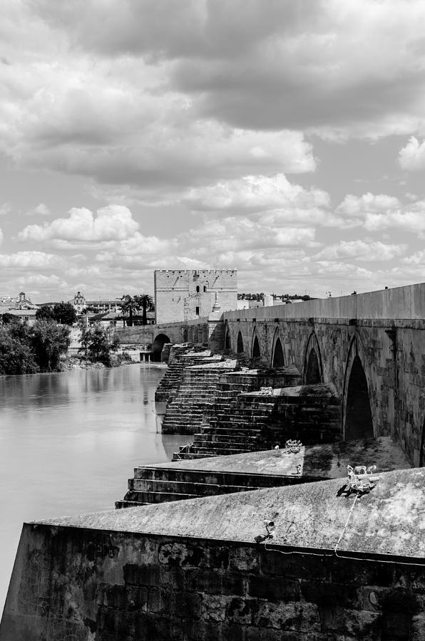 Cordoba - The Roman bridge BW Photograph by AM FineArtPrints