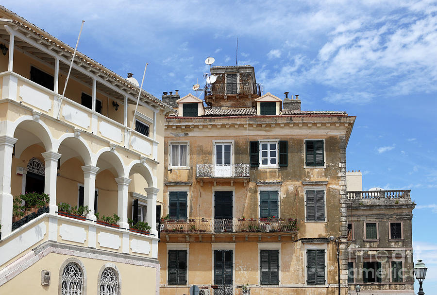 Corfu town old buildings Greece Photograph by Goce Risteski - Fine Art ...