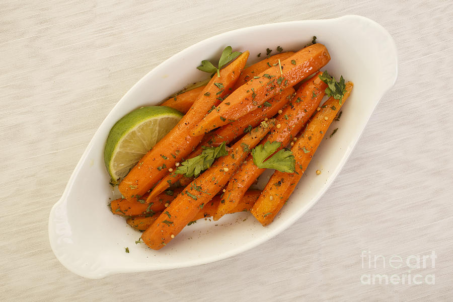 Coriander Roasted Carrots Photograph