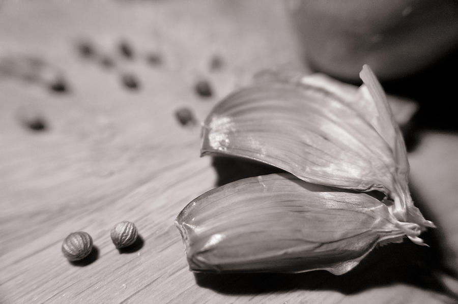 Coriander vs Garlic? Photograph by Elena Perelman