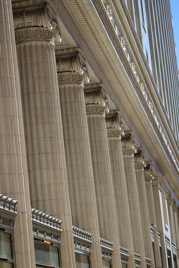 Corinthian Columns of Union Station Chicago Photograph by Colleen Cornelius