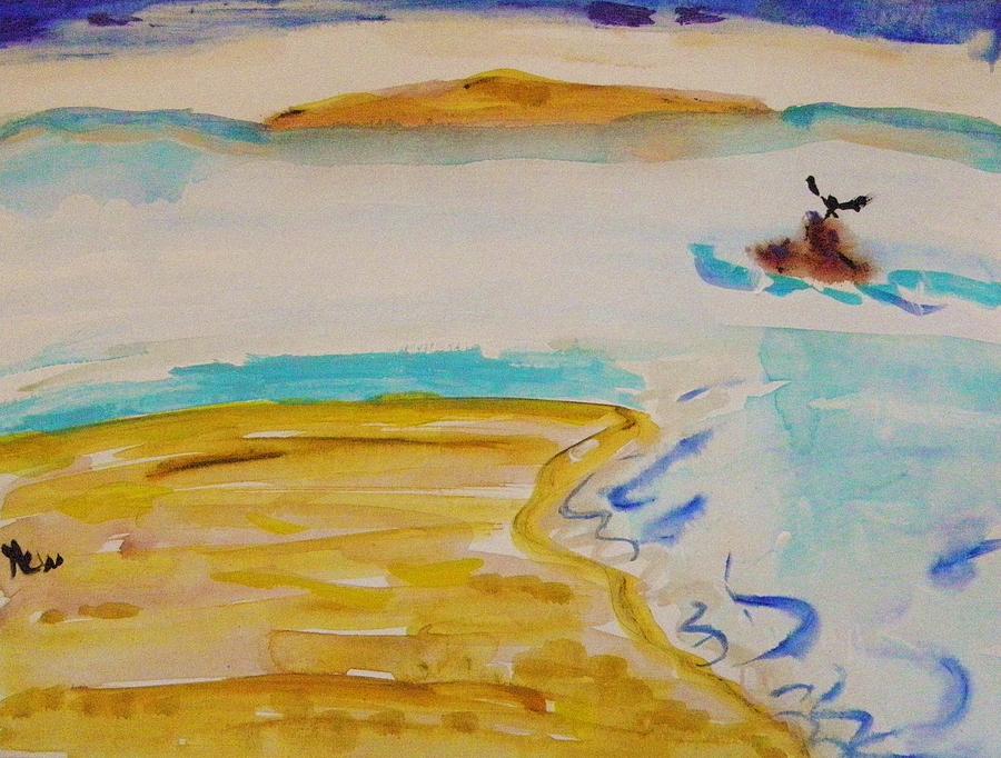 Cormorant Landing Painting by Mary Carol Williams