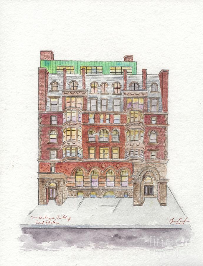 The Historic Corn Exchange Building in East Harlem Painting by Afinelyne
