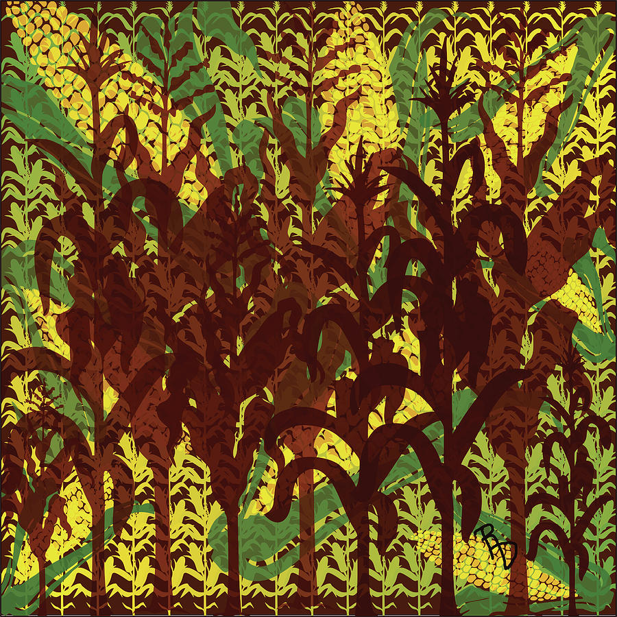 Corn Harvest Havoc Digital Art by Ric Darrell