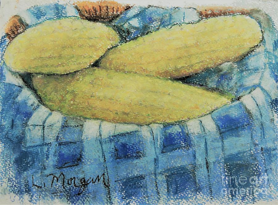 Corn in a Basket Pastel by Laurie Morgan