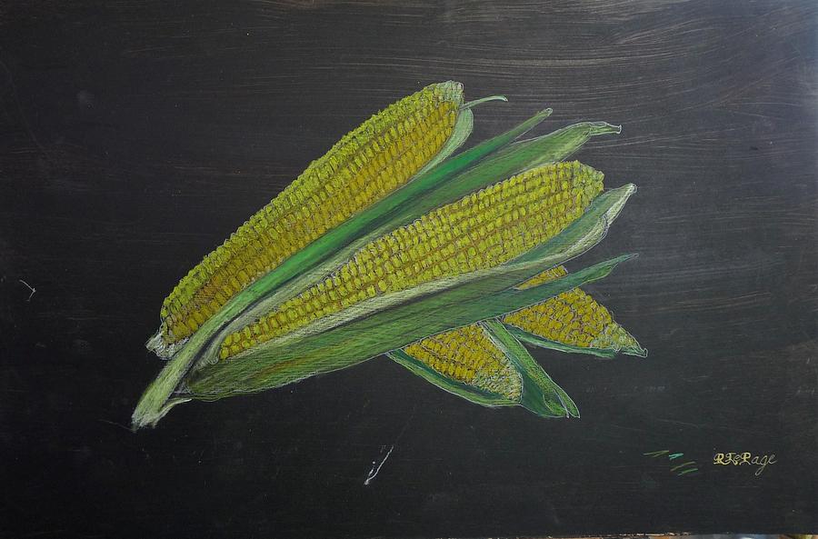 Corn on the Cob Pastel by Richard Le Page