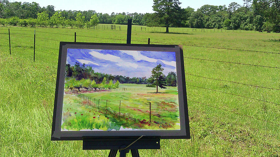 Landscape Painting - Corn Pasture by TD Wilson