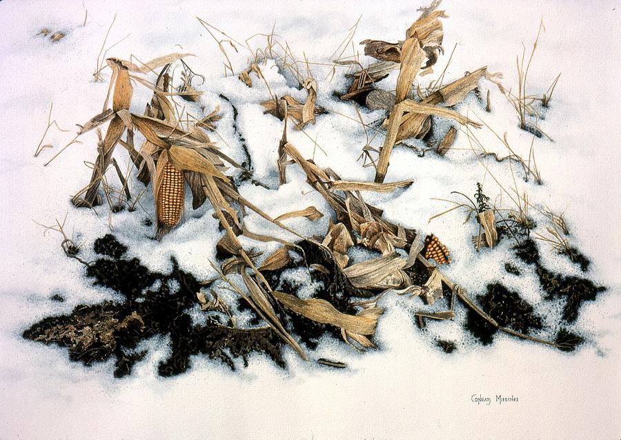 Corn-Patch in Winter Painting by Conrad Mieschke