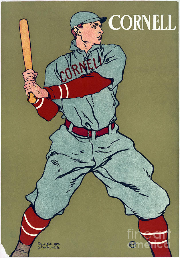 Cornell Baseball Painting by Granger