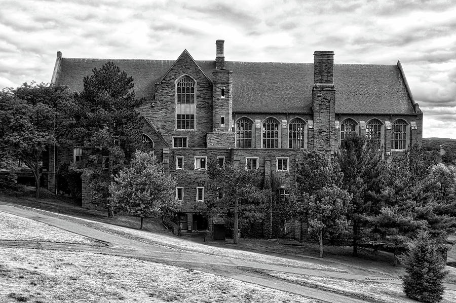 Cornell University Ithaca New York PA 09 BW Photograph by Thomas Woolworth