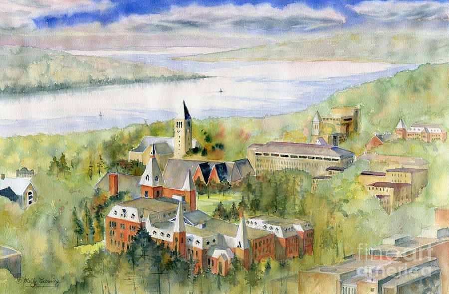 Cornell University Painting - Cornell University by Melly Terpening