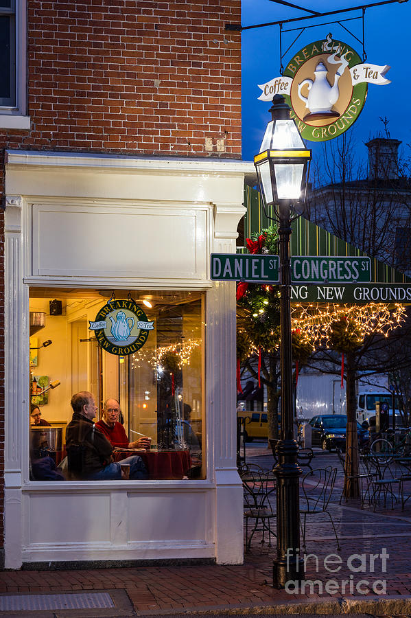 Corner Coffee Shop on Market Square, Portsmouth, New Hampshire Photograph by Dawna Moore Photography