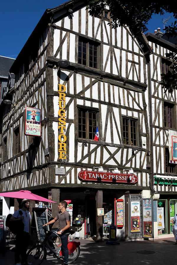 Corner Half-Timbered Building Photograph by Sally Weigand