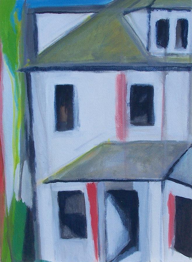 Corner House on Staten Island Painting by Ron Erickson