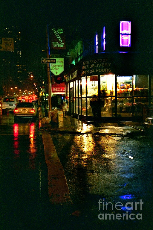Corner in the Rain Photograph by Miriam Danar