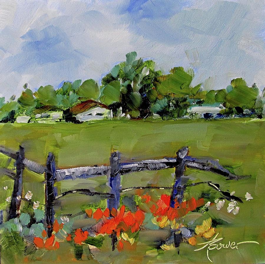 Corner Lot, Texas Style  Painting by Adele Bower