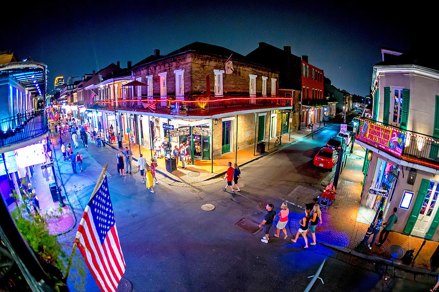 Corner of Bourbon St and St Peter Photograph by The Flying Photographer