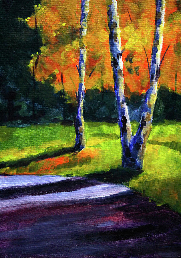 Fall Painting - Corner of October by Nancy Merkle