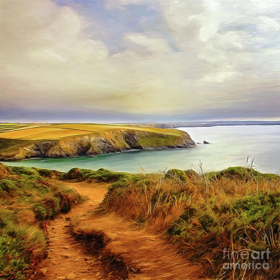 Cornish Coast Path Painting