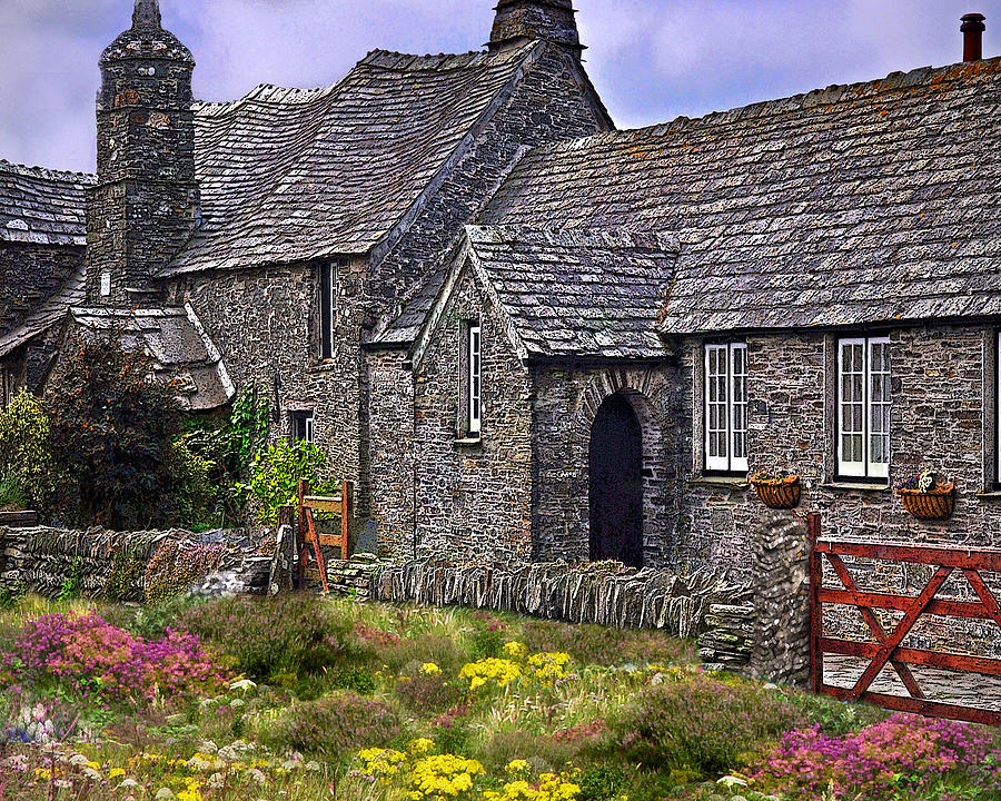 Cornish Country Cottage Digital Art by Vicki Lea Eggen