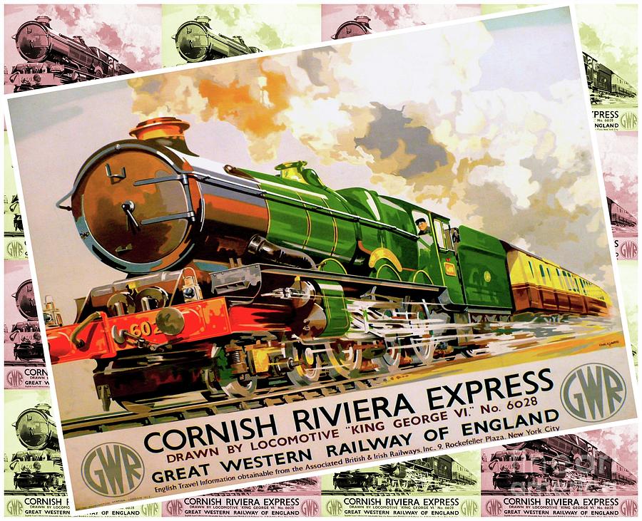 Cornish Riviera Express - Railway Travel Poster Digital Art by Ian Gledhill