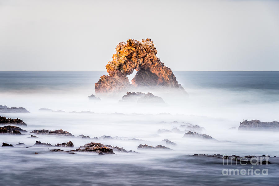 Newport Beach Photograph - Corona Del Mar Arch Rock in Newport Beach California by Paul Velgos