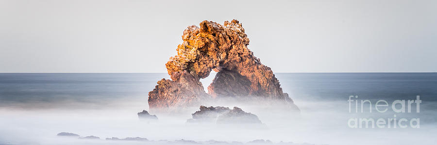 Corona Del Mar Arch Rock Panorama Photo Photograph by Paul Velgos
