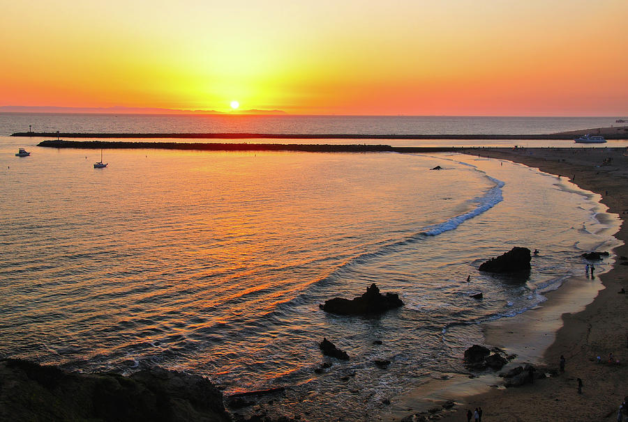 Corona Del Mar Sunset Photograph by Eddie Yerkish