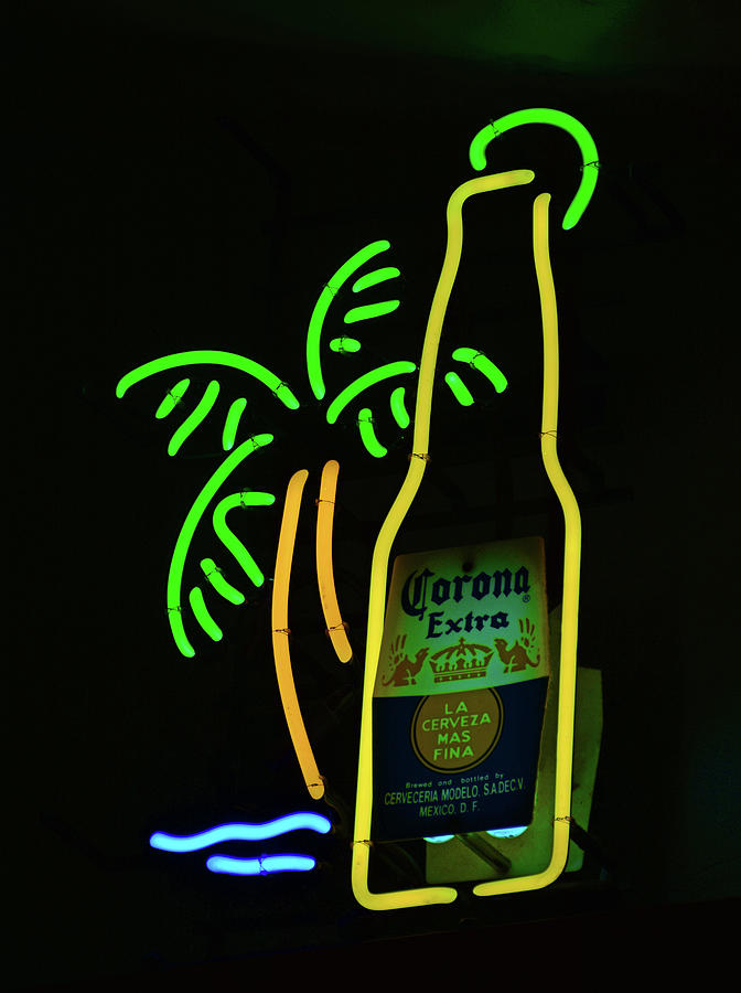 Corona Extra in Neon Photograph by Ben Prepelka