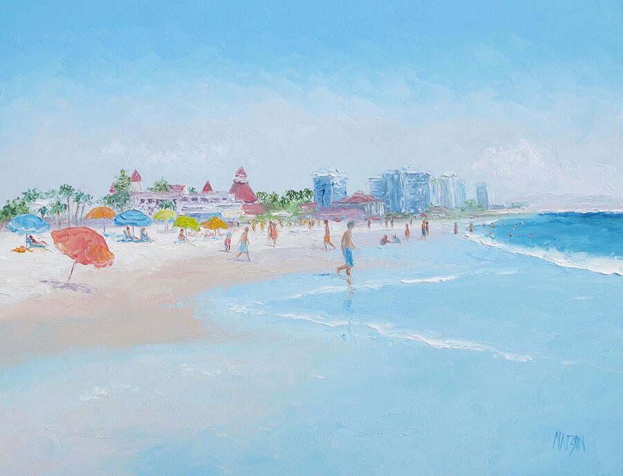 Coronado Beach San Diego Painting by Jan Matson