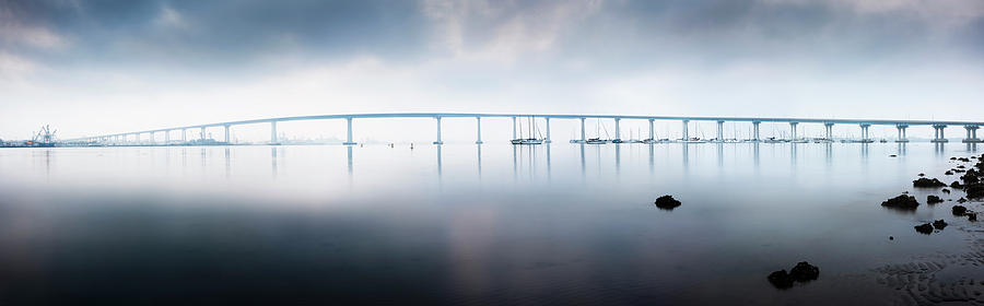San Diego Photograph - Coronado Bridge Fog by William Dunigan