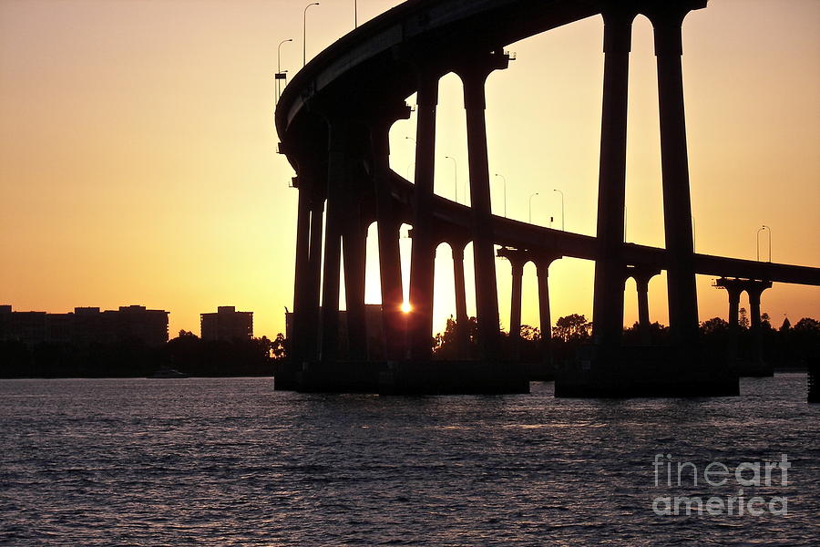 Coronado Bridge Sunset Photograph by Carol  Bradley