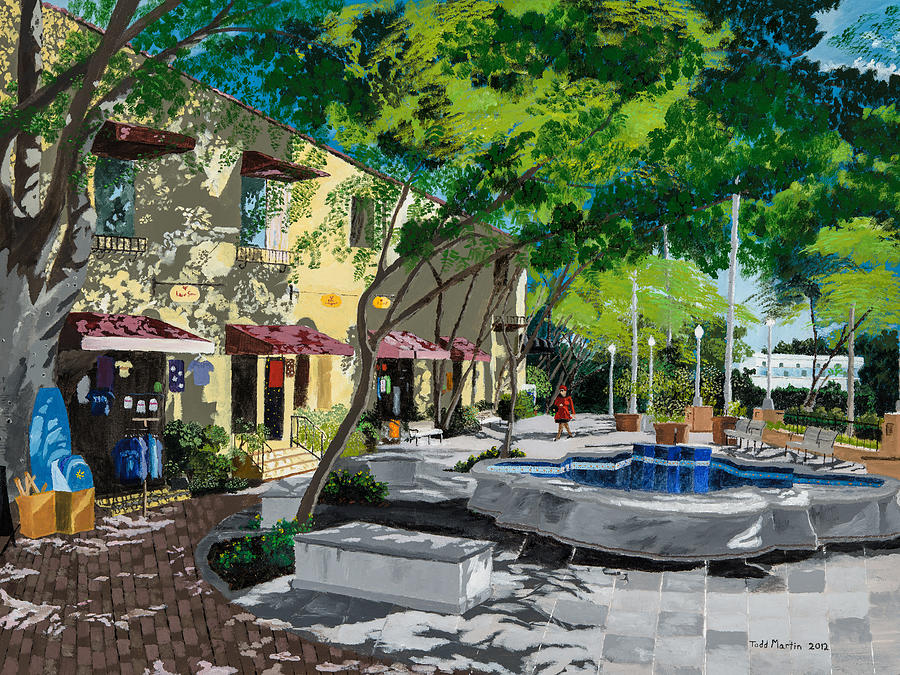 Fountain Painting - Coronado Shade by Todd Martin