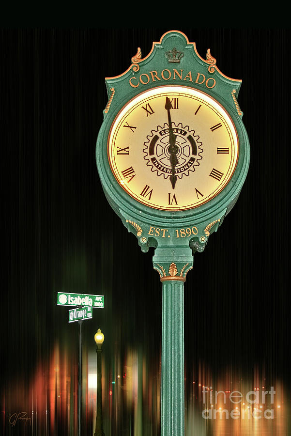 Coronado Town Clock Photograph by Gabriele Pomykaj