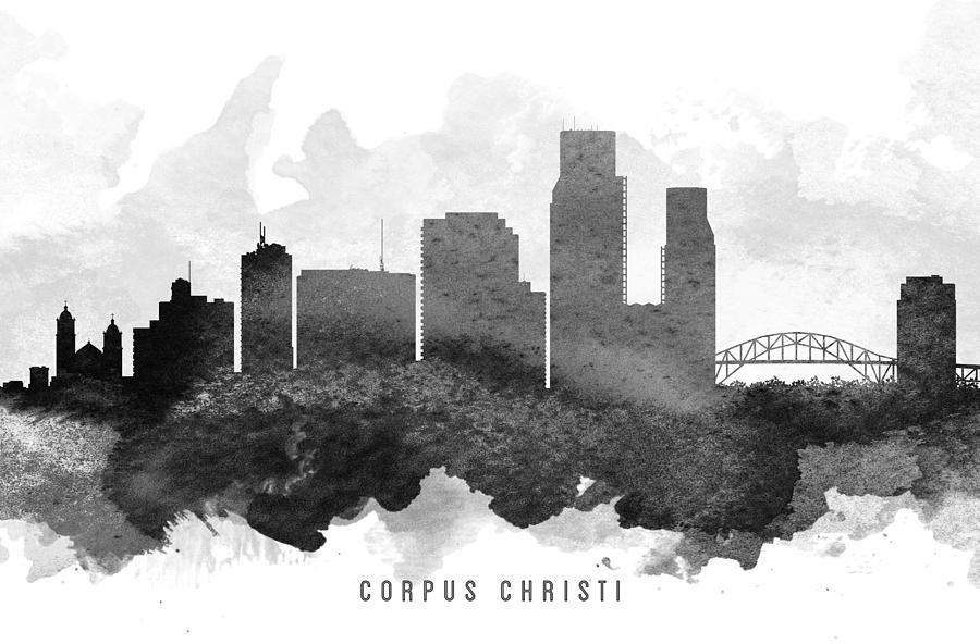 Corpus Christi Painting - Corpus Christi Cityscape 11 by Aged Pixel